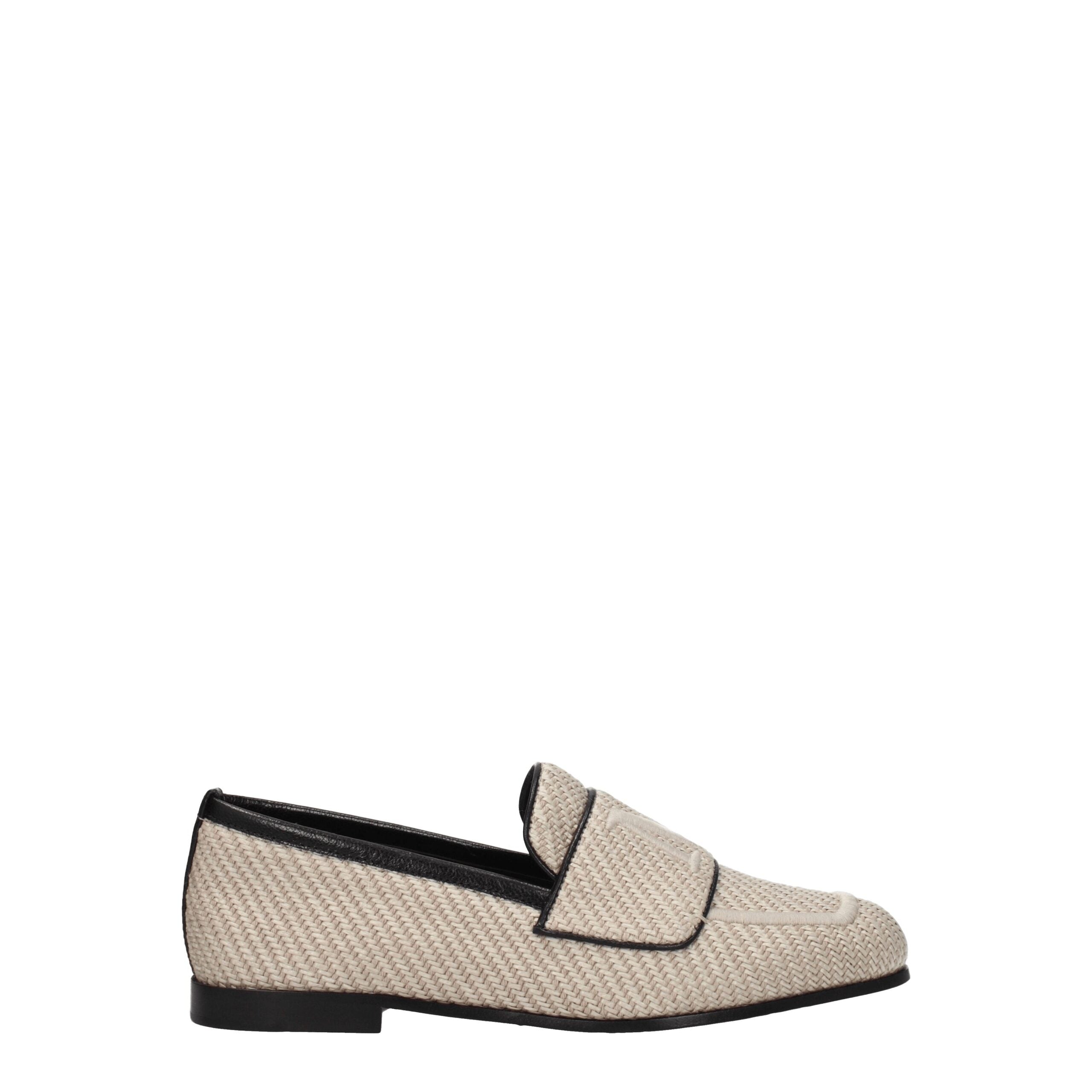 Max Mara Beige Fabric Loafer